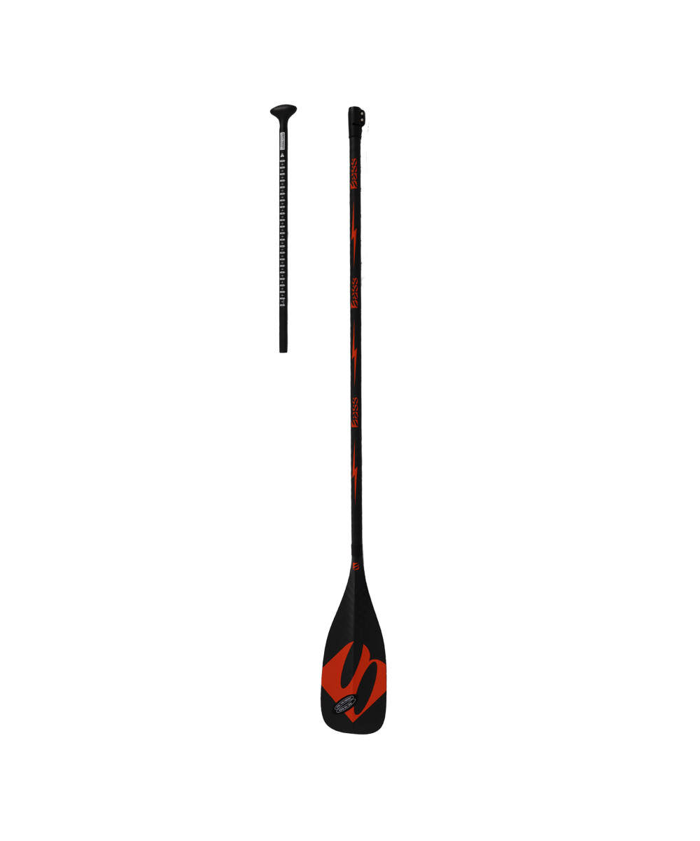 Bass Extreme Hard Pro 2P – Ultra-Light Adjustable Carbon SUP Race Paddle Hard Flex
