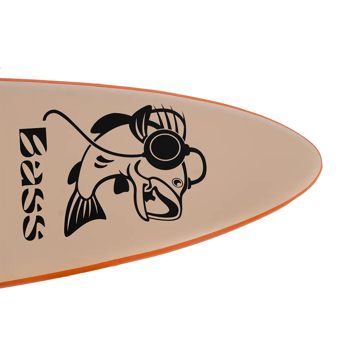 Bass logo rybka na desce SUP